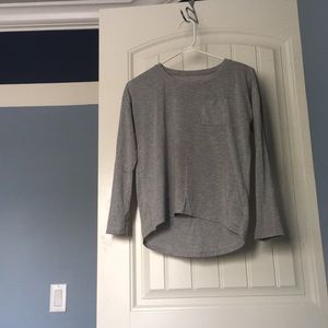 Grey long-sleeve shirt